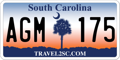 SC license plate AGM175