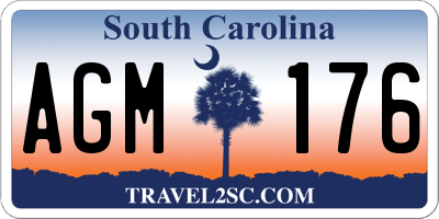 SC license plate AGM176