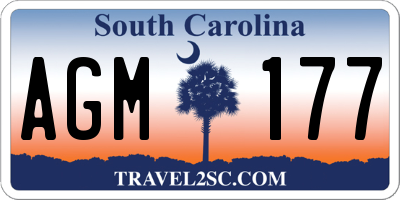 SC license plate AGM177