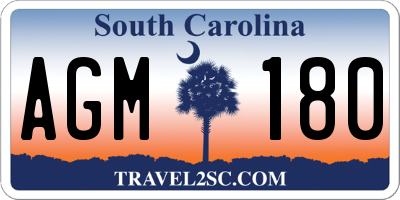 SC license plate AGM180