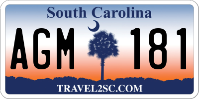 SC license plate AGM181