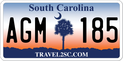 SC license plate AGM185