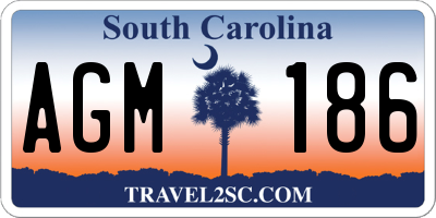 SC license plate AGM186