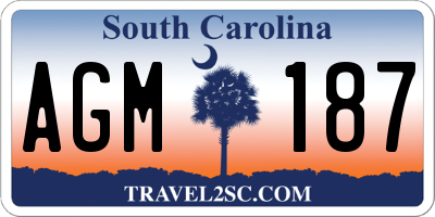 SC license plate AGM187