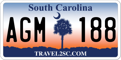 SC license plate AGM188