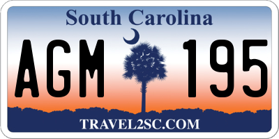 SC license plate AGM195
