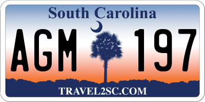 SC license plate AGM197