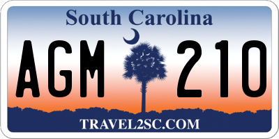 SC license plate AGM210
