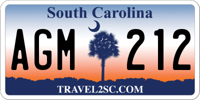 SC license plate AGM212
