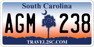 SC license plate AGM238