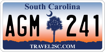 SC license plate AGM241