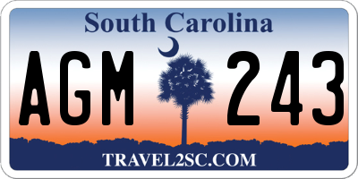 SC license plate AGM243
