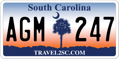 SC license plate AGM247