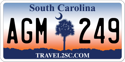SC license plate AGM249