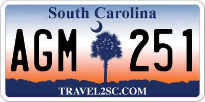 SC license plate AGM251