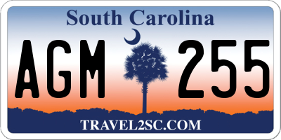 SC license plate AGM255