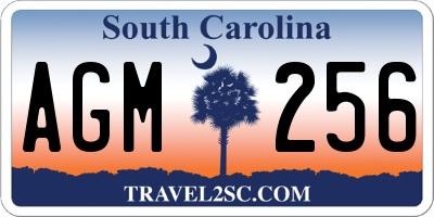 SC license plate AGM256