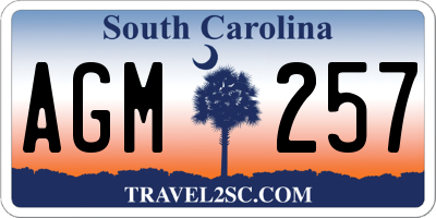 SC license plate AGM257