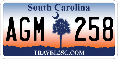 SC license plate AGM258
