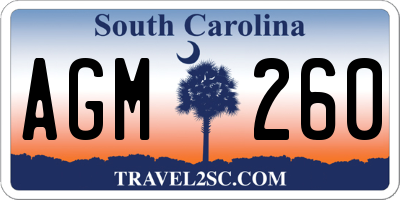 SC license plate AGM260