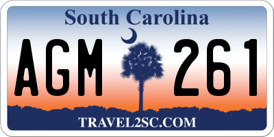 SC license plate AGM261