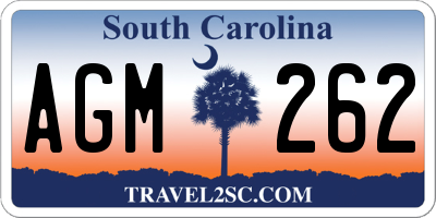 SC license plate AGM262