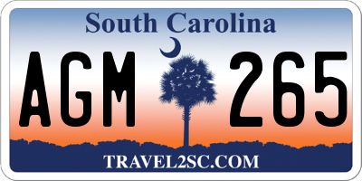 SC license plate AGM265