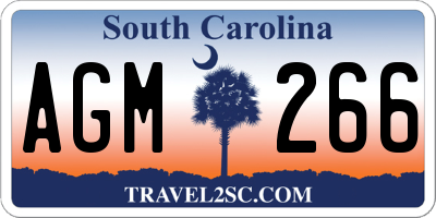 SC license plate AGM266