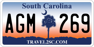 SC license plate AGM269