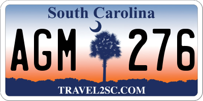 SC license plate AGM276