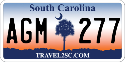SC license plate AGM277