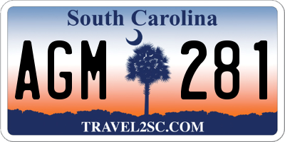 SC license plate AGM281