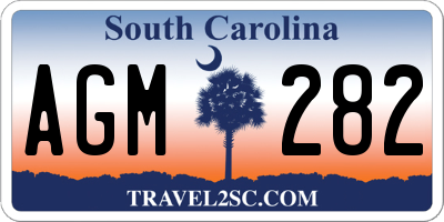 SC license plate AGM282