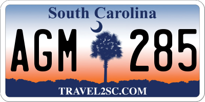 SC license plate AGM285