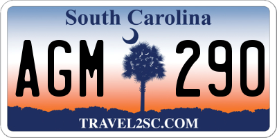 SC license plate AGM290