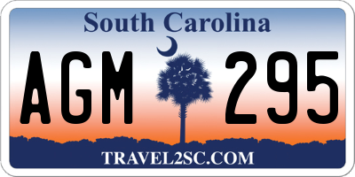 SC license plate AGM295