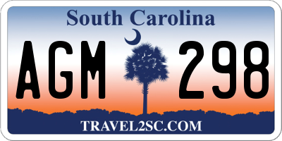 SC license plate AGM298