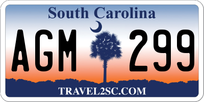 SC license plate AGM299