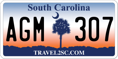 SC license plate AGM307