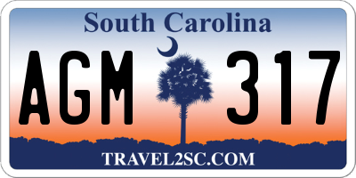 SC license plate AGM317