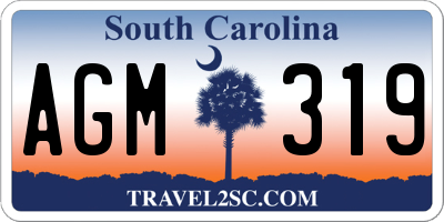 SC license plate AGM319