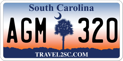 SC license plate AGM320