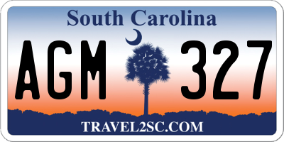 SC license plate AGM327