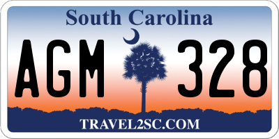 SC license plate AGM328