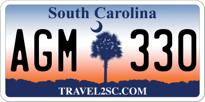 SC license plate AGM330