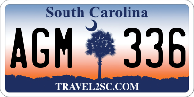 SC license plate AGM336