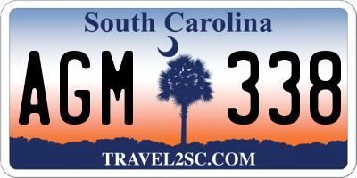 SC license plate AGM338
