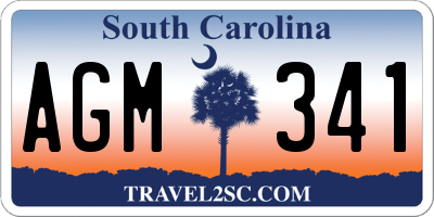 SC license plate AGM341
