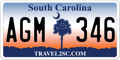 SC license plate AGM346