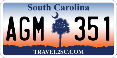 SC license plate AGM351